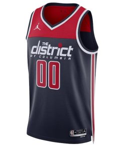 Alternative view of Washington Wizards Jordan Brand Unisex 2022/23 Swingman Custom Jersey - Statement Edition - Navy