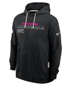 Alternative view of Arizona Cardinals Nike 2025 NFL Crucial Catch Sideline Standard Issue Dri-FIT Hoodie - Black