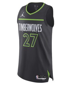 Alternative view of Rudy Gobert Minnesota Timberwolves Jordan Brand Authentic Player Jersey - Statement Edition - Anthracite