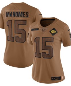 Patrick Mahomes Kansas City Chiefs Nike Women's 2023 Salute To Service Limited Jersey - Brown