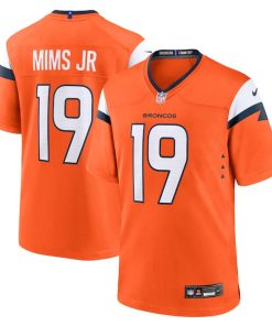 Alternative view of Marvin Mims Jr Denver Broncos Nike Team Game Jersey -  Orange/White/Navy