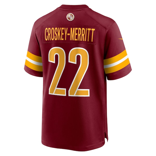 Jacory Croskey-Merritt Washington Commanders Nike Team Game Jersey - Burgundy - Image 3