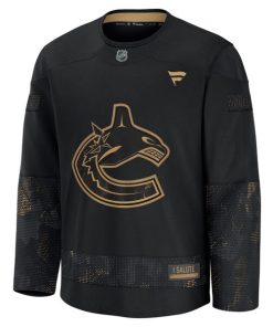 Alternative view of Vancouver Canucks  2024 Military Appreciation Practice Jersey - Black