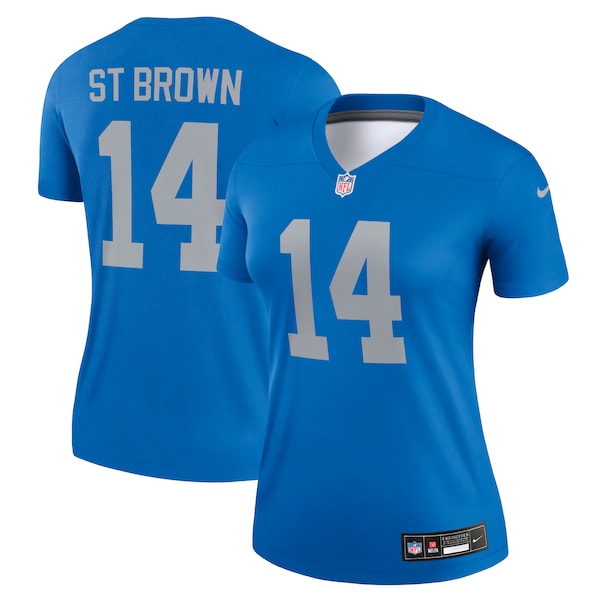 Amon-Ra St. Brown Detroit Lions Nike Women's Alternate Legend Player Performance Top - Blue