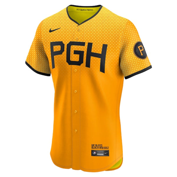 Pittsburgh Pirates Nike City Connect Elite Jersey - Gold - Image 2