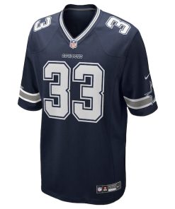Alternative view of Javonte Williams Dallas Cowboys Nike Team Game Jersey - Navy