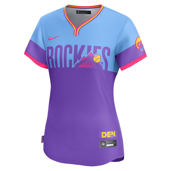 Colorado Rockies Nike Women's 2025 City Connect Limited Jersey - Purple/Light Blue - Image 2