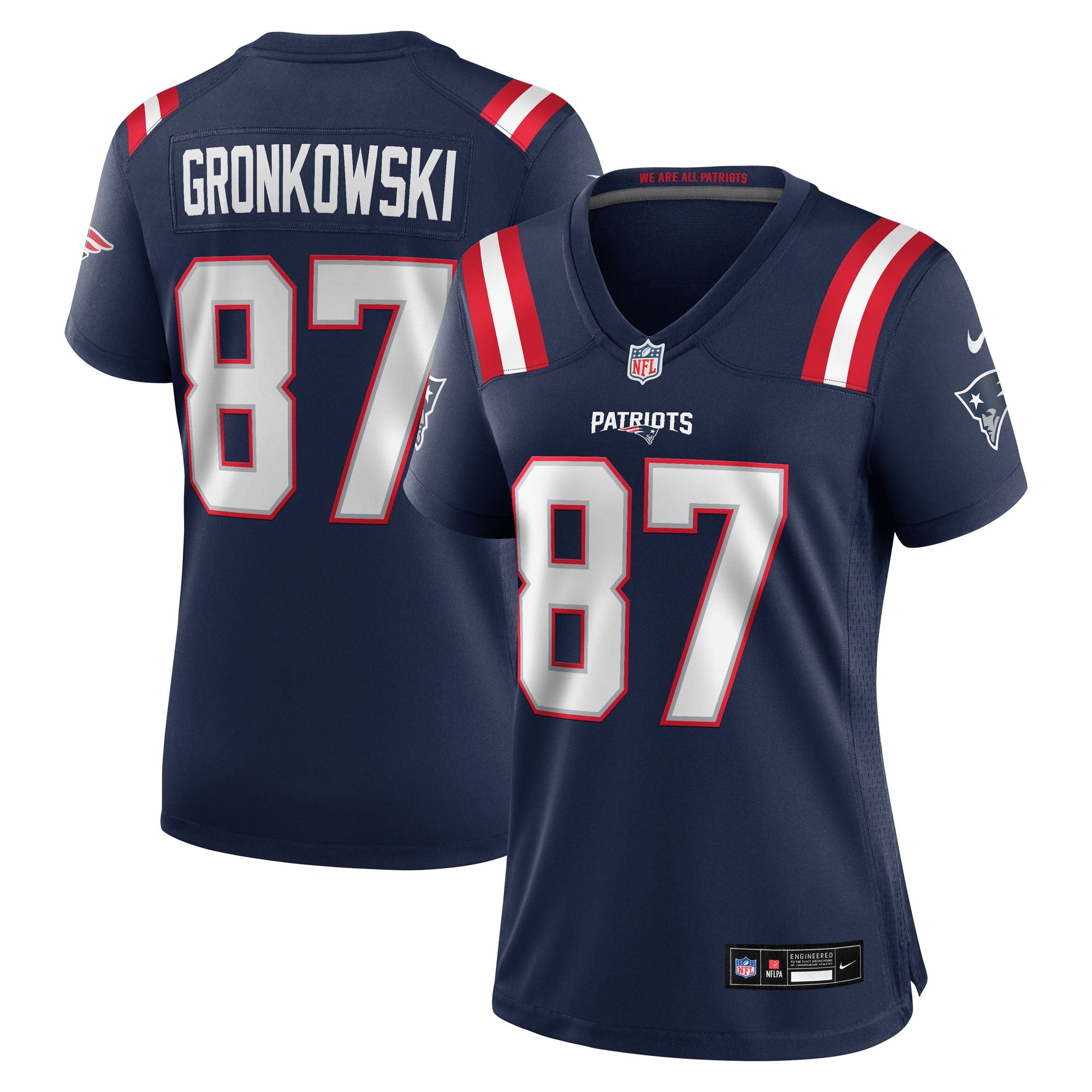 Rob Gronkowski New England Patriots Nike Women's Alternate Retired Player Game Jersey - Red/Navy - Image 6