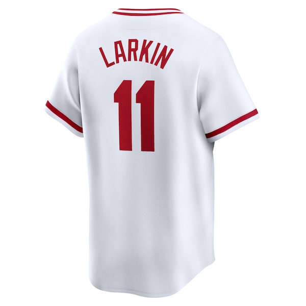 Barry Larkin Cincinnati Reds Nike Throwback Cooperstown Limited Jersey - White - Image 3