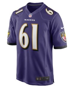 Alternative view of Nick Samac Baltimore Ravens Nike Team Game Jersey -  Purple