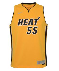 Alternative view of Duncan Robinson Miami Heat Nike Youth 2020/21 Swingman Player Jersey Trophy Gold - Earned Edition