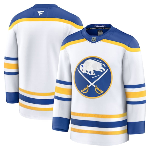 Buffalo Sabres Away Premium Jersey - White/Royal/Black - Image 2