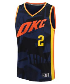 Alternative view of Shai Gilgeous-Alexander Oklahoma City Thunder Unisex Swingman Jersey - City Edition - Navy