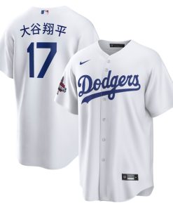 Shohei Ohtani Los Angeles Dodgers Nike 2024 World Series Champions Home Japanese Characters Replica Player Jersey - White