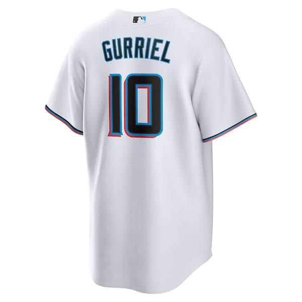 Yuli Gurriel Miami Marlins Nike Replica Player Jersey - White - Image 3