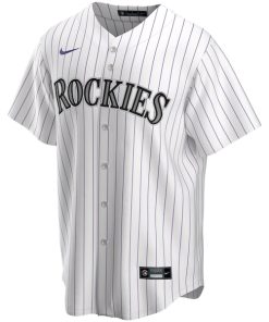 Alternative view of Colorado Rockies Nike Youth Home Replica Custom Jersey - White