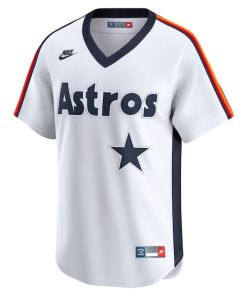 Alternative view of Houston Astros Nike Throwback Cooperstown Collection Limited Jersey - White