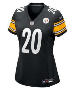 Alternative view of Kaleb Johnson Pittsburgh Steelers Nike Women's Team Game Jersey -  Black