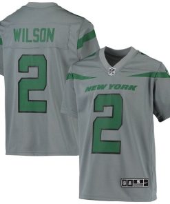 Zach Wilson New York Jets Nike Youth Inverted Team Game Jersey - Gray