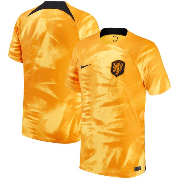 Netherlands National Team Nike Youth 2022/23 Home Breathe Stadium Replica Blank Jersey - Orange - Image 2