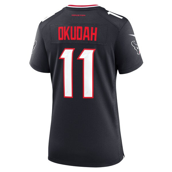 Jeff Okudah Houston Texans Nike Women's Team Game Jersey - Navy - Image 3