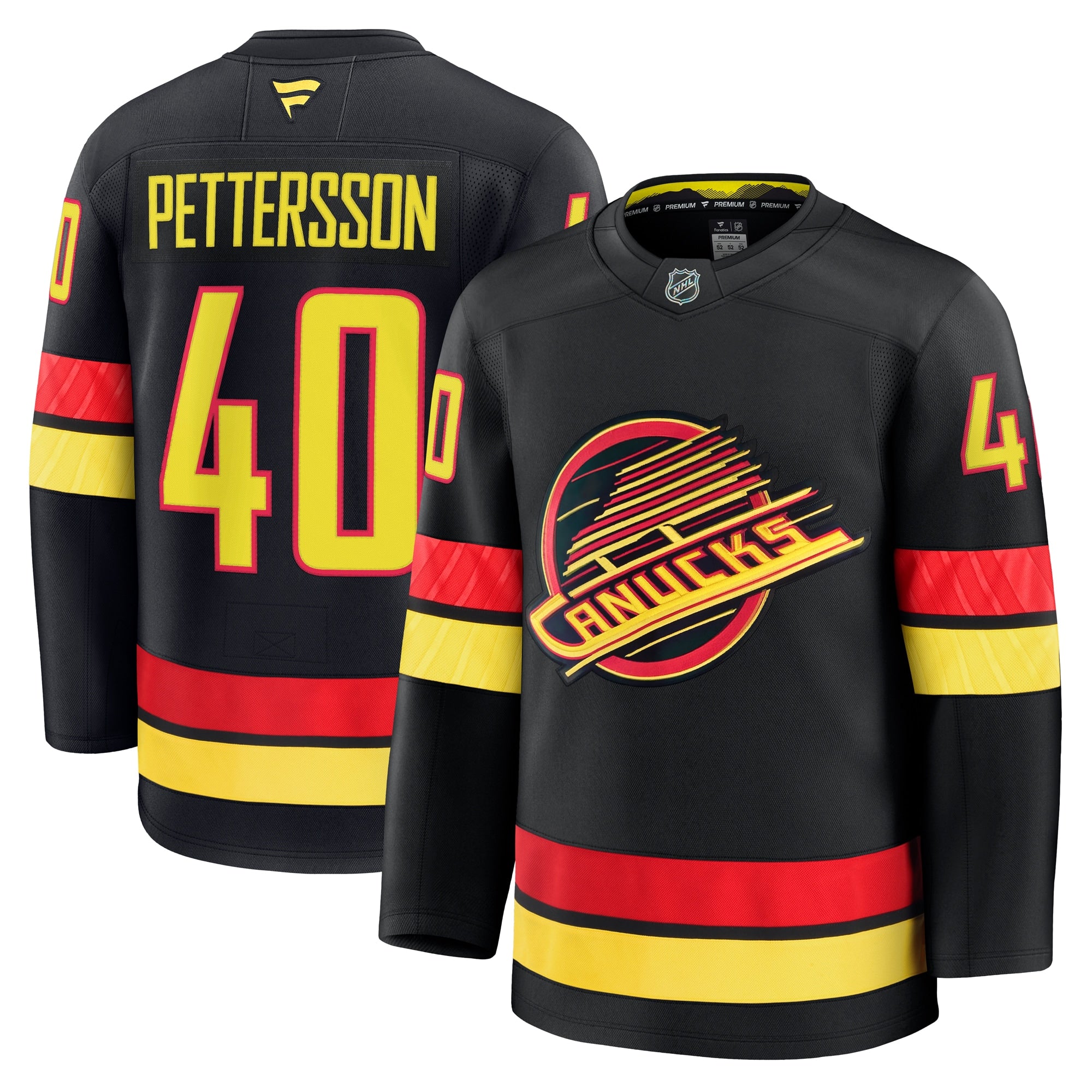 Elias Pettersson Vancouver Canucks Home Premium Jersey - Blue/Black - Image 5