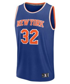 Alternative view of Karl-Anthony Towns New York Knicks  Fast Break Replica Player Jersey - Icon Edition - Blue