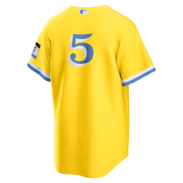 Enrique Hernandez Boston Red Sox Nike City Connect Replica Player Jersey - Gold/Light Blue - Image 3