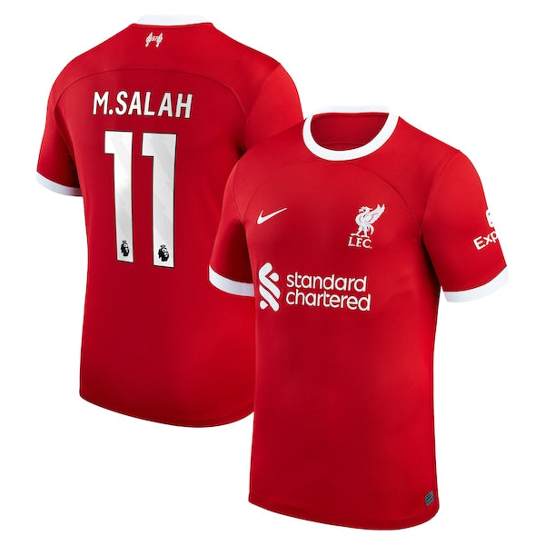 Mohamed Salah Liverpool Nike 2023/24 Home Replica Player Jersey - Red/White - Image 4