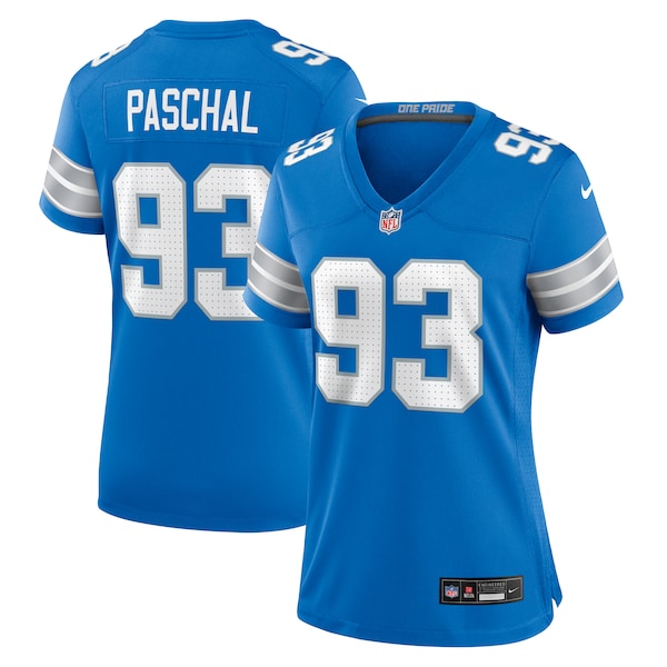 Josh Paschal Detroit Lions Nike Women's Team Game Jersey - Blue