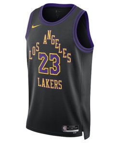 Alternative view of LeBron James Los Angeles Lakers Nike Unisex 2025/26 Swingman Jersey - Black - City Edition