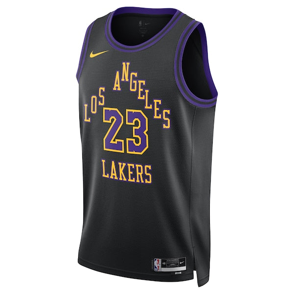 LeBron James Los Angeles Lakers Nike Unisex 2025/26 Swingman Jersey - Black - City Edition - Image 2