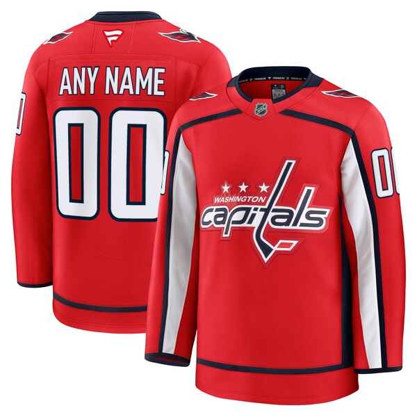 Washington Capitals Home Premium Custom Jersey - Red/White/Black - Image 3