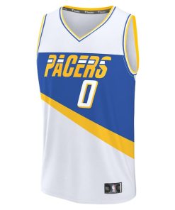 Alternative view of Tyrese Haliburton Indiana Pacers  2025/26 City Edition Fast Break Jersey - White