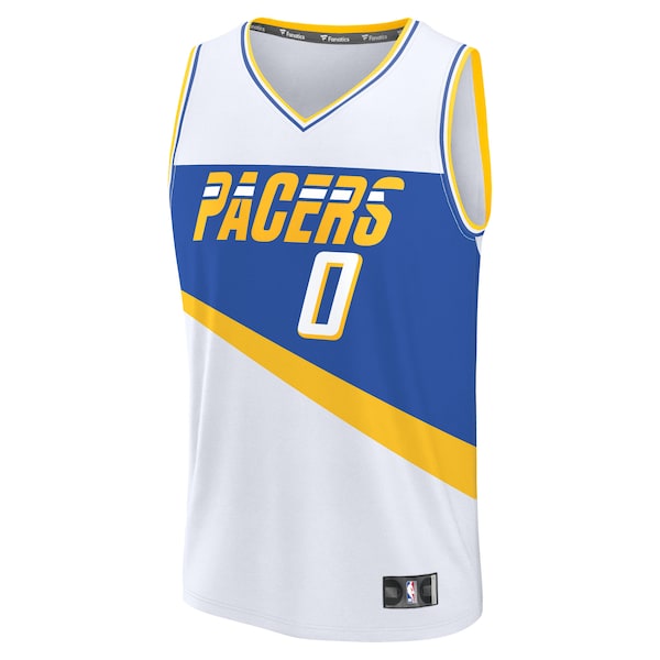 Tyrese Haliburton Indiana Pacers 2025/26 City Edition Fast Break Jersey - White - Image 2