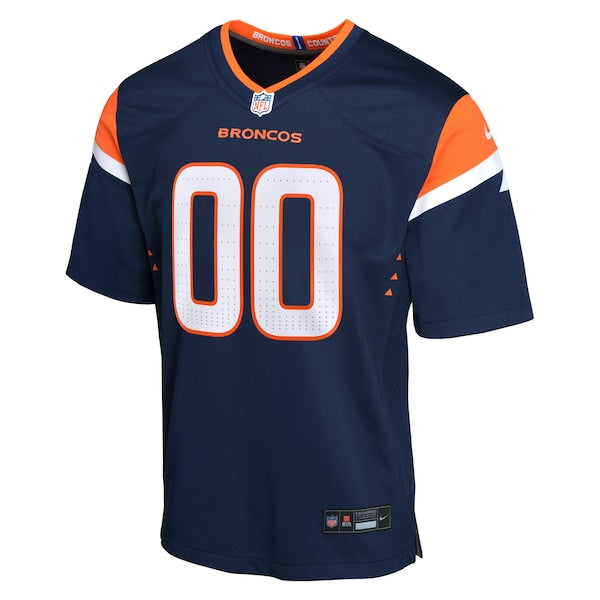 Denver Broncos Nike Youth Alternate Custom Game Jersey - Navy - Image 2