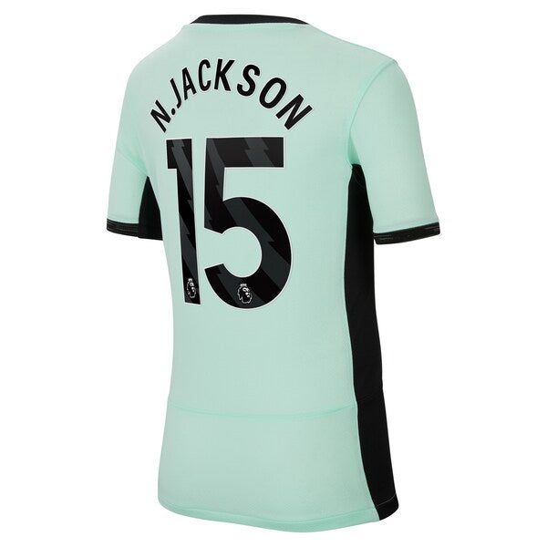 Nicolas Jackson Chelsea Nike Youth 2023/24 Third Stadium Replica Player Jersey - Mint - Image 3