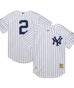 Derek Jeter New York Yankees 2014 Cooperstown Collection Authentic Throwback Jersey - White