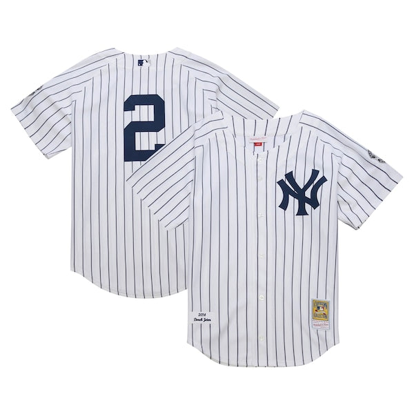 Derek Jeter New York Yankees 2014 Cooperstown Collection Authentic Throwback Jersey - White