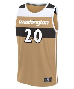 Alternative view of Alex Sarr Washington Wizards  2025/26 City Edition Fast Break Jersey - Gold