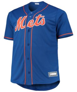 Alternative view of Francisco Lindor New York Mets Big & Tall Replica Player Jersey - Royal