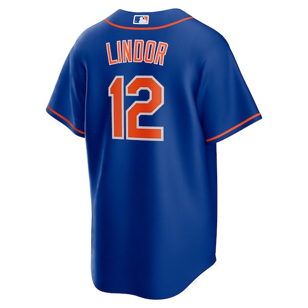 Francisco Lindor New York Mets Nike Alternate Replica Player Jersey - Royal/White - Image 4