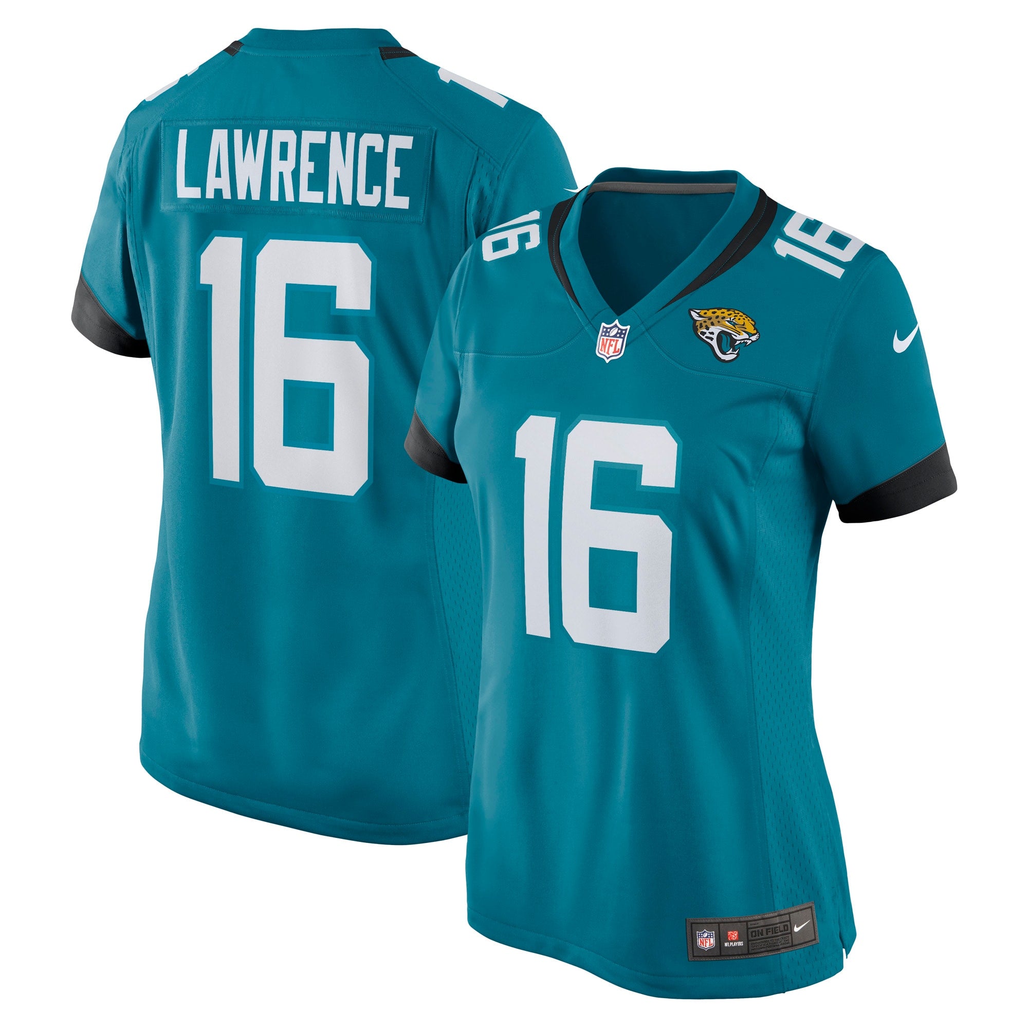 Trevor Lawrence Jacksonville Jaguars Nike Women's Game Jersey - White/Teal - Image 5