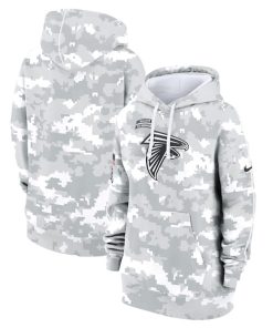 Atlanta Falcons Nike Women's 2024 Salute To Service Club Fleece Pullover Hoodie - Arctic Camo