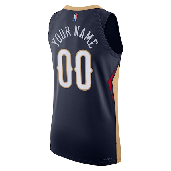 New Orleans Pelicans Nike 2021/22 Diamond Authentic Custom Jersey - Icon Edition - Navy - Image 3