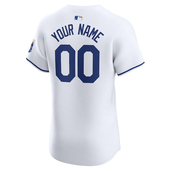 Kansas City Royals Nike Home Elite Custom Jersey - White - Image 3