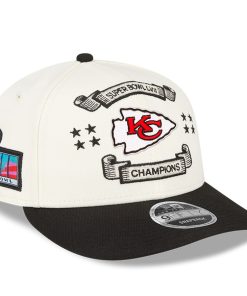 Kansas City Chiefs New Era Super Bowl LVII Champions Locker Room 9FIFTY Low Profile Snapback Hat - Cream