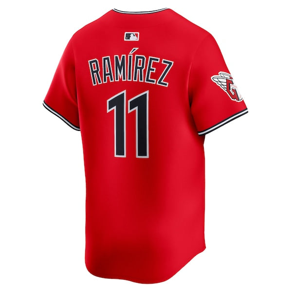 Jose Ramirez Cleveland Guardians Nike Alternate Limited Jersey - Red/White - Image 4