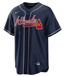 Alternative view of Matt Olson Atlanta Braves Nike Big & Tall Alternate Replica Player Jersey - Navy