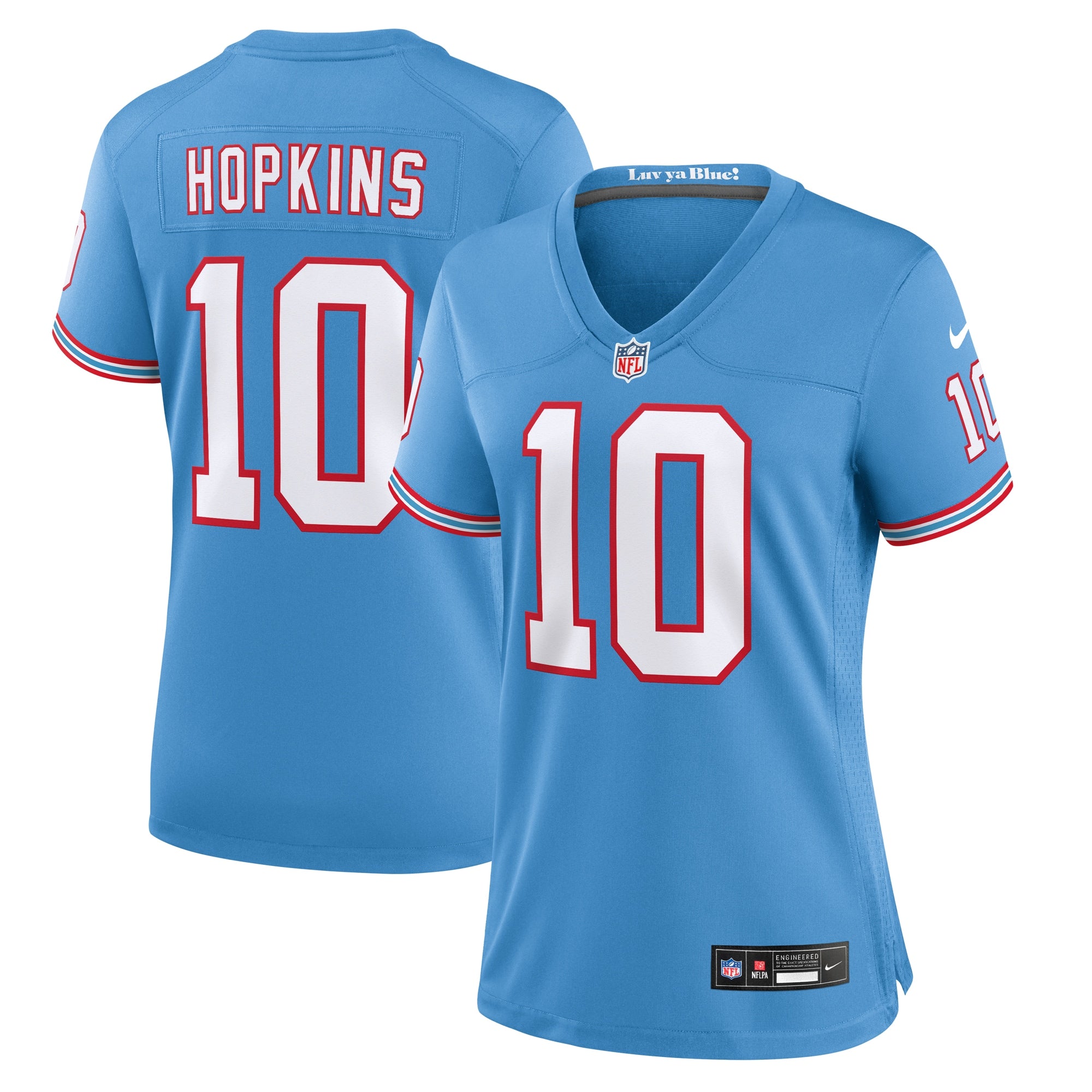 DeAndre Hopkins Tennessee Titans Nike Women's Game Jersey - Navy/Light Blue - Image 5